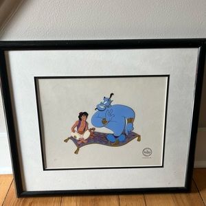 Disney Aladdin and Genie Serigraph Cel Limited Edition (of 2500)